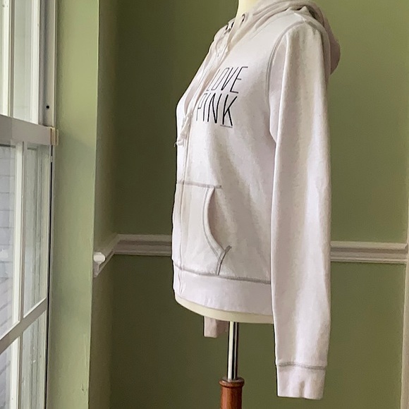 Victoria’s Secret Love Pink Size Medium Hooded Sweat Shirt W/Kangaroo Pocket. - Picture 2 of 7